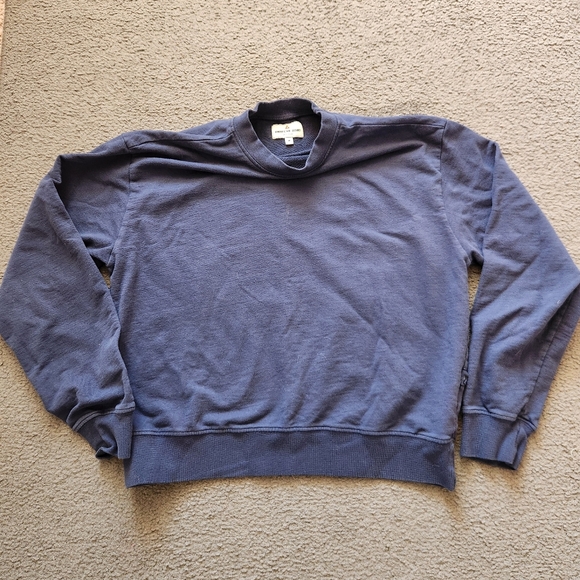 American Giant Tops - AMERICAN GIANT Women's Sweatshirt Medium Blue Long Sleeve Made USA 100% Cotton